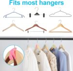 100 PCS Hanger Connector Hooks, Space Saving Hooks and Clips for Plastic Hangers (5 Color) - Image 3