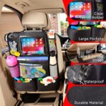 Helteko Backseat Car Organizer, Kick Mats Back Seat Protector with Touch Screen Tablet Holder, Back Seat Organizer for Kids, Travel Accessories with 9 Storage Pockets 2 Pack, Black - Image 5