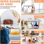 AURUZA 4 Pack Clear Toiletry Bag, Portable Travel Makeup Pouch with Zipper, TSA Approved Organizer, PVC Cosmetic for Airport Airline Compliant - Image 3