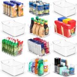 12 PACK Multi-Use Clear Plastic Storage Bins for Organizing w/ Labels - Home, Kitchen, Bathroom, Office, Pantry Cabinet Shelf Organizer Bins - SOHO Collection, RV, Fridge Organization Containers - Image 5