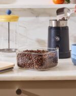 Caraway 1qt Glass Airtight Food Storage Container with Lid – Non-Toxic, BPA-Free Kitchen Storage Container – Stackable, Space-Saving Airtight Container for Dry Goods and More - Cream - Image 4