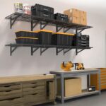 4 Pack Heavy Duty Garage Wall Shelving Set (2x3ft), Wall Mounted Garage Shelves 1000lbs Capacity, 24"x72" Shelf Storage Rack Floating Shelves, Black - Image 8