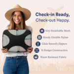 Shacke Premium 5 Packing Cubes Set - Lightweight Mesh Travel Luggage Organizers with Laundry Bag, 5-Piece Suitcase Storage System (Black) - Image 4