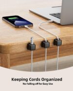 8 Pack Cord Organizer Holder,Costop Strong Adhesive Desk Cable Management Magnetic Easy Open,Organize Phone Charging Cords Wire Holder Organizer Neatly for Home,Office,Car,Desk,Nightstand - Image 3