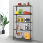 14" D×36" W×72" H Wire Shelving Unit Commercial Metal Shelf with 5 Tier Adjustable Layer Rack Strong Steel for Restaurant Garage Pantry Kitchen Garage，Black - Image 3