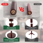 Wood Coat Rack Stand, Wooden Coat Rack Freestanding with Sturdy Round Base, Vintage Coat Racks with 14 Hooks, Natural Birch Wood Entryway Coat Tree Hanger Stand Easy to Assemble - Image 3