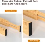 4 PCS Drawer Divider, 17"-22" Adjustable Bamboo Drawer Dividers Organizers, Expandable Separators for Kitchen, Clothes, Dressers, Home, Office - Image 4