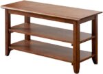 XKZG Storage Bench Wooden Shoe Rack Bench Rustic Solid Wood Entryway Bench (Brown,31.5") - Image 4