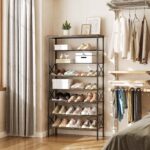 8 Tier Shoe Rack, Shoe Storage Organizer, Large Capacity Shoe Shelf Holds 32 Pairs of Shoes, Durable and Stable, for Entryway, Hallway, Closet, Dorm Room, Rustic Brown SS08BR - Image 3