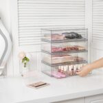 Vtopmart 12.1''W Clear Stackable Storage Drawers,2 Pack Acrylic Plastic Organizers Bins for Makeup Palettes, Cosmetics, and Beauty Supplies,Ideal for Vanity, Bathroom,Cabinet,Desk Organization - Image 3