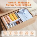 Lifewit 9 Pack Drawer Dividers 4" High, 11-17" Adjustable Drawer Organizers for Clothes, Expandable Dresser Separators in Bedroom/Bathroom/Kitchen/Fridge/Office Organization and Storage, White - Image 4