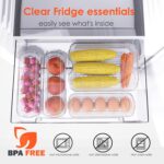 Fridge Organizers and Storage, 6 Pack Clear Freezer Organizer Bins with Lids for Kitchen, Pantry, Refrigerator, Food, Fruit, Vegetable Storage - Image 3