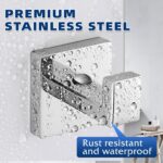Towel Hooks for Bathrooms, Heavy Duty Wall Mounted Stainless Steel Modern Hook, 4 Pack – Ideal for Hanging Towels, Robes, Coats, in Kitchen, Bedroom, Bathroom, or Hotel (2, Chrome Polished) - Image 3