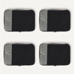 Amazon Essentials 4-Piece Packing Cubes Travel Accessories Set, Luggage Organizer with Double Zipper, Mesh Top, 100% Polyester, Medium, Gray (Previously Amazon Basics) - Image 5