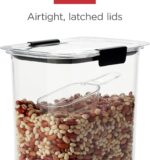 Rubbermaid Brilliance BPA-Free Food Storage Containers with Lids Airtight Kitchen and Pantry Organization Set Includes 3 Containers and Scoops Clear 16 cups - Image 3