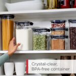 Rubbermaid Brilliance BPA-Free Food Storage Containers with Lids Airtight Kitchen and Pantry Organization Set Includes 3 Containers and Scoops Clear 16 cups - Image 4