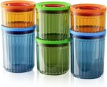 6Pcs Pop Airtight Food Storage Containers Set with Lids, BPA-Free Stackable Kitchen Pantry Organization, One-handed Opening Airtight Containers for Candy, Snack, Sugar, Cereal (0.3, 0.5, 0.7qt)*2 - Image 2