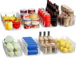 Clear Fridge Organizer, Refrigerator Organizer Bins with Handle, Freezer, Kitchen Cabinet, Pantry Organization, BPA Free Fridge Organizers (12.4 inch 8 Pack) - Image 2