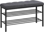 HOOBRO Shoe Bench, Entryway Storage Bench with Cushion, Rack for Entryway, 29.5" L x 12" W x 18.1" H, Shelf with Seat, for Living Room, Bedroom, Hallway, Entrance, Dark Gray BGZ95HX01 - Image 2