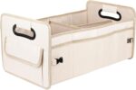 JiatuA Car Trunk Organizer, Car Organizers and Storage Collapsible Multi Compartment Container Box, Adjustable Car Accessories for SUV Sedan Truck, Standard Size, Beige - Image 2