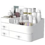 Makeup Organizer with Drawers,Large Capacity Bathroom Organizer and Storage,Vanity,Large Bathroom Countertop,Bedroom Storage for Skincare,Cosmetics,Perfume,Brushes,Eyeshadow,Lipstick, Nail Polish - Image 2