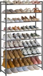Shoe Rack for Closet, Metal Shoe Organizer, 8 Tier Garage Shoe Rack Max Holds 40 Pairs,Shoe Storage Shelf,Entryway, Black - Image 2