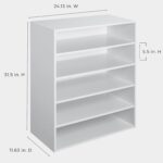 ClosetMaid 1565 Stackable 5-Shelf Organizer, White - Image 4