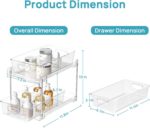 Vtopmart 4 Pack Bathroom Organizer, 2 Tier Clear Under Sink Organizers Vanity Countertop Storage Container,Cabinet Drawers Bins, Pull-Out Organization with Track for Pantry, Kitchen - Image 3