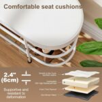 Shoe Bench with Cushion, 3 Tier Shoe Rack Storage Bench, Entryway Bench, for Hallway, Entryway, Bedroom, Living Room, Holds Up to 300 lb (White,31.5") - Image 4