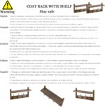 Coat Rack with Shelf, 2 Pack Bamboo Wall-Mounted Coat Hanger with 8 Hooks for Entryway, Hallway, Kitchen, Bathroom, Living Room, Utility Room (Black) - Image 4