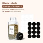 ComSaf Large Spice Jars, 6Pcs 8 oz glass spice bottle with lids, Empty Spice Containers and Square Spice Bottles, Trial Set & Supplement Set for Kitchen and Seasoning - Image 3