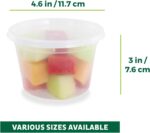 Freshware Food Storage Containers [50 Set] 16 oz Plastic Deli Containers with Lids, Slime, Soup, Meal Prep Containers | BPA Free | Stackable | Leakproof | Microwave/Dishwasher/Freezer Safe - Image 4