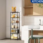 REGILLER 6 Wire Shelving Steel Storage Rack Adjustable Unit Shelves for Laundry Bathroom Kitchen Pantry Closet(Black,11.7" D x 16.8" W x 63" H) - Image 3