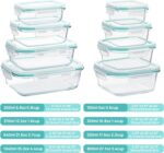 Vtopmart 8 Pack Glass Food Storage Containers with Airtight Lids, Glass Meal Prep Containers, Lunch Office Meal for Microwave, Oven, Freezer and Dishwasher, BPA Free - Image 3