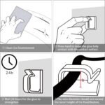 XHF 5/8” Adhesive Cord Clips White 60pcs, Cable Management Staples for Under Desk, Car, Wall, TV, PC, Ethernet - Image 4