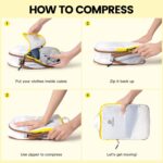 Lightweight Compression Packing Cubes for Suitcases, Compressible Expandable Travel Packing Organizer with Clear Toiletries and Backpack Bag, Travel Essentials for Carry on Luggage 7 Set - Image 3