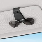 Sotfamily Sunglass Holder for Car Visor, Suede Cloth Magnetic Sunglass Organizer for Car Accessories, 2 Packs, Black - Image 3