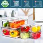 14 Pack Fridge Organizers and Storage - Refrigerator Organizer Bins with Lids, BPA-Free Fridge Organization, Fruit Storage Containers for Fridge, Vegetable, Food, Drinks, Cereals, Clear - Image 3