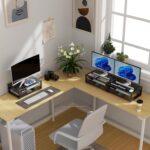 gianotter Computer Monitor Stand Riser, Desk Organizers and Accessories with Drawer, Office Desk Accessories & Workspace Desktop Organizers Storage for Printer Stand (Black) - Image 5