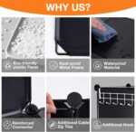 Neprock 16 Cubby Storage Organizer, Closet Clothes Storage Organizer, Cube Shelves Closet Organizers and Storage Shelves for Clothing Storage with Hammer, Bookshelf for Kids（Black） - Image 4