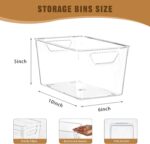 12 Pack Middle Organizers and Storage, Pantry Organization and Storage Bins, Cabinet Organizer, Clear Plastic Storage Containers with Handle，Acrylic Storage Bins for Cabinet, Fridge - Image 3
