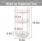 Rotating Makeup Organizer for Vanity, High-Capacity Skincare Clear Make Up Storage Perfume Organizers Cosmetic Dresser Organizer Countertop 360 Spinning (Clear, 3 Tier) - Image 3