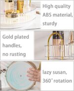 Rotating Makeup Organizer for Vanity, High-Capacity Skincare Clear Make Up Storage Perfume Organizers Cosmetic Dresser Organizer Countertop 360 Spinning (Clear, 3 Tier) - Image 4