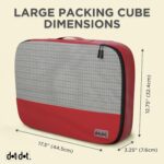 Large Packing Cubes for Travel - 5pc Packing Cubes for Suitcases - Lightweight Luggage Organizer Bags - Image 4