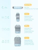 BAGSMART 6 Set /4 Set/2 Set Compression Packing Cubes for Travel, Lightweight Luggage Organizer Bags, Durable Space Saver Bags Travel Essentials - Image 3