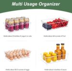 HOMER Set of 6 Refrigerator Organizer Bins, Pantry Organization and Storage Bins, Fridge Organizers with Cutout Handles, Clear Plastic Storage Bins for Pantry - BPA Free Kitchen Organizers - Image 4