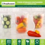 Freshware Food Storage Containers [24 Set] 32 oz Plastic Deli Containers with Lids, Slime, Soup, Meal Prep Containers | BPA Free | Stackable | Leakproof | Microwave/Dishwasher/Freezer Safe - Image 3