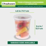 Freshware Food Storage Containers [24 Set] 32 oz Plastic Deli Containers with Lids, Slime, Soup, Meal Prep Containers | BPA Free | Stackable | Leakproof | Microwave/Dishwasher/Freezer Safe - Image 4