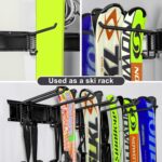 TORACK Garage Storage Organizer Systems, Wall Mount Overhead shelving, 48 inch Heavy Duty Steel Tool Racks, 6-Pack 12'' Double Hooks, 48 inch by 7 inch Floating Shelves, up to 1200Ibs - Image 5