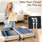 All-in-One 22 Pcs Packing Cubes for Travel Essentials –Includes Cubes,toothbrush covers，Silicone Bottle Cover,zipper bags, Matte Cosmetic Bag, Drawstring bag for Carry-On & Suitcase - Image 3